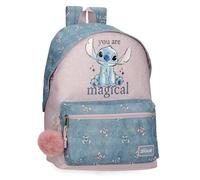 Disney Stitch You Are Magical Equipaje- Bolsa de Mensajero, Niñas, Azul