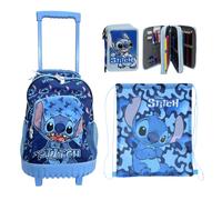 Disney Stitch Zapaton Con Ruedas 46 cm 33 cm 22 cm + Estuche + Bolsa