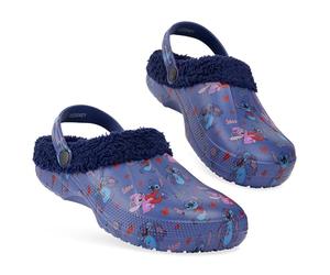 Disney Stitch Zuecos Invierno Mujer con Forro Polar Zapatos sin Cordones Zapatillas Casa Jardín con o sin Charms (Azul Marino, 35/36 EU)