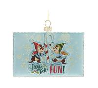 Disney Store Adorno Cristal Postal Festiva Chip y Chop