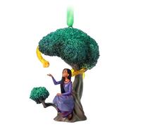 Disney Store Adorno Oficial para Cuaderno de bocetos de Deseos, ASHA y Estrella, decoración de árbol de Navidad, 10 cm, decoración Colgante de Temporada esculpida