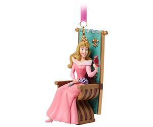 Disney Store Adorno Oficial Princesa Aurora Sketchbook, La Bella Durmiente, 10 cm, Decoración árbol de Navidad para Colgar o Figura Independiente