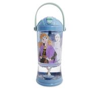 Disney Store Botella de agua oficial de Frozen 2 Snow Globe, 310 ml, cantimplora infantil con pajita abatible y tapa de rosca, apta para mayores de 4 años