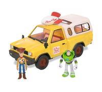 Disney Store Camión oficial de Pizza Planet con luces y sonidos. El juego de figuras de acción de Toy Story incluye Woody & Buzz Lightyear, piezas móviles, características de iluminación y sonidos del
