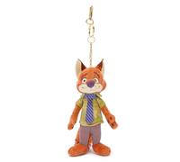 Disney Store Japan Official, Zootrópolis, Nick Wilde, pequeño, llavero con peluche, 17 cm, zorro de peluche con camisa verde y corbata morada