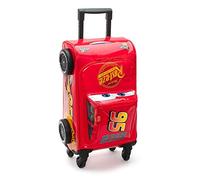 Disney Store Maleta con Ruedas de Rayo Mcqueen, Cars 3 Pixar, 57 cm, Maleta con la Forma Tridimensional de Rayo Mcqueen, con Detalles Estampados y asa Extensible