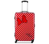 DISNEY STORE Maleta rígida oficial con ruedas giratorias y asa retráctil, maleta rodante para viajes, Minnie, Checked - Large 28 Inch, Equipaje enrollable