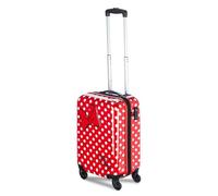 DISNEY STORE Maleta rígida oficial con ruedas giratorias y asa retráctil, maleta rodante para viajes, Minnie, Carry-On 21 Inch, Equipaje enrollable