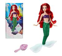 Disney Store Muñeca clásica de Ariel, La Sirenita, Altura: 29 cm, Incluye un Cepillo con Detalles labrados, muñeca Completamente articulada, Princesa Marina con Brillos, para Mayores de 3 años