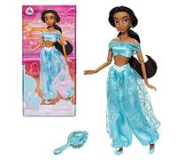 Disney Store Muñeca clásica de Jasmine, Aladdín, Altura: 29 cm, Incluye un Cepillo con Detalles labrados, muñeca Completamente articulada, para Mayores de 3 años