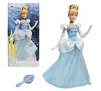 Disney Store Muñeca clásica de La Cenicienta, Altura: 29 cm, muñeca Completamente articulada, Incluye Zapatos, Guantes Largos, Gargantilla y un Cepillo, para Mayores de 3 años