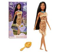Disney Store Muñeca clásica de Pocahontas, Altura: 29 cm, Incluye un Cepillo con Detalles labrados, muñeca Completamente articulada y con Todos los Detalles, para Mayores de 3 años