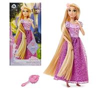 Disney Store Muñeca clásica de Rapunzel, Enredados, Altura: 29 cm, Incluye un Cepillo con Detalles labrados, muñeca Completamente articulada con un Vestido Brillante, para Mayores de 3 años