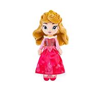 Disney Store Muñeca de Peluche de Aurora, La Bella Durmiente, Mide 37 cm, muñeca de Peluche con Detalles Bordados, la Princesa Lleva su Atuendo característico y un corpiño Brillante