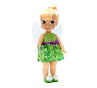 Disney Store: muñeca niña coleccionable de Campanilla (colección Animators), Peter Pan, 39 cm, pelo enraizado y traje realistas, peluche del cocodrilo Tic Tac en raso acolchado, para mayores de 3 años