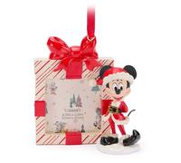 Disney Store Official, Adorno con Marco de Fotos navideño y Mickey Mouse Vestido de Papá Noel, 9,5 נ4 cm, decoración navideña para exposición de Fotos