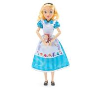 Disney Store Official, Alicia en País Maravillas, Alicia, muñeca, 30 cm | Muñeca articulada de Alicia con su vestido azul y delantal, con un personaje sorpresa. Producto apto a partir de 3 años