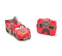 Disney Store Official, Disney Pixar Cars, Rayo McQueen, coche teledirigido de choque y montaje, 15 cm, para niños, juguete teledirigido repleto de acción con función de montaje, para mayores de 3 años