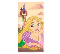 Disney Store Official, Enredados, Rapunzel, Toalla Infantil para Playa, Piscina o baño, algodón Suave de Secado rápido, H150 x W74cm