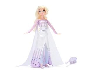Disney Store Official, Frozen 2, Elsa, muñeca clásica, 29 cm, muñeca de Princesa Disney Totalmente posable con Atuendo Azul Claro, Incluye Cepillo de Juguete, para Mayores de 3 años