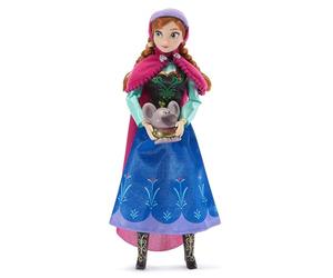Disney Store Official, Frozen, Anna, muñeca clásica, 30 cm, para niños, Juguete Totalmente posable con Vestido de Invierno característico y Amigo Sorpresa, para Mayores de 3 años