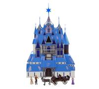 Disney Store Official Frozen Set Juego Castillo Arendelle con muñecos y Luces, Incluye Figuras Juguete Anna, Elsa, Kristoff, Olaf y Sven, casa muñecas con Luces y música