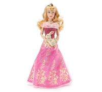 Disney Store Official, La Bella Durmiente, Aurora, muñeca clásica, 30 cm, para niños, juguete posable con vestido de fiesta rosa brillante, pelo dorado y amigo sorpresa, para mayores de 3 años
