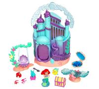 Disney Store Official, La Sirenita, Ariel casa muñecas, colección Once Upon a Story, 14,5 cm/6", Set Juego con Flounder, Sebastián, Palacio de Tritón y Accesorios, Apto a Partir de 3 años