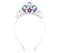 Disney Store Official, La Sirenita, Ariel tiara infantil, accesorio para disfraz con acabado plateado y diamantes de estrás de colores