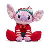 Disney Store Official, Lilo y Stitch, Ángel, Peluche Mediano Navidad, 36 cm/14 '', Adorable Peluche de Alien con Traje de Elfo navideño de Papá Noel, Apto para Todas Las Edades