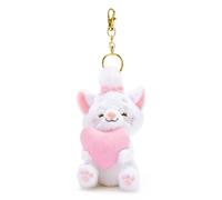 Disney Store Official, Los Aristogatos, Marie, pequeño, Llavero con Peluche de gatita con corazón, 13 cm, Accesorio para Bolsos y Mochilas, a Partir de 3 años