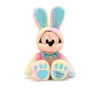 Disney Store Official, Mickey Mouse, Peluche Pascua, 45 cm, Juguete con Traje Tie-Dye de Conejo de Pascua y Pajarita Azul, ''Disney 2025'' en el pie, para recién Nacidos, Apto para Todas Las Edades