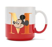 Disney Store Official, Mickey Mouse, taza blanca y roja, 425 ml, apta para microondas y lavaplatos