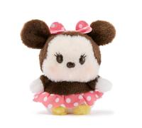 Disney Store Official, Minnie Mouse, colección Urupocha-Chan, Peluche, 11 cm, para Todas Las Edades