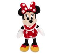 Disney Store Official, Minnie Mouse, Peluche pequeño con Vestido Rojo clásico de Lunares, 23 cm