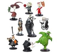 Disney Store Official, Pesadilla Antes de Navidad, Set de Juego de figuritas, 9 Figuras moldeadas, Incluye Jack Skellington, Sally, Oogie Boogie, Zero, Lock, Shock, Barrel, Alcalde, Dr. Finkelstein