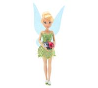 Disney Store Official, Peter Pan, Campanilla, muñeca clásica, 28 cm, para niños, juguete totalmente posable con vestido verde característico y zapatos con pompones, para mayores de 3 años