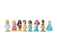 Disney Store Official, Princesas Disney, La Cenicienta, Rapunzel, Vaiana, Bella, Jasmine, Ariel, Tiana y Elsa, Set 8 muñecas, colección Once Upon a Story, Apto a Partir de 3 años