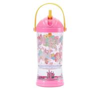 Disney Store Official, princesas Disney, vaso con pajita y bola de nieve, 310 ml, 19 cm de alto, base de purpurina con castillo, pajita abatible y correa de transporte, adecuada para mayores de 4