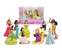 Disney Store Official, Princesas, Set de Juego de figuritas, 9 Figuras de muñecas moldeadas, Incluye Rapunzel, Jasmine, Blancanieves, Bella, Aurora, Tiana, Pocahontas, Cenicienta y Mulán