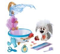Disney Store Official Princess Pet Play Set - Max Bathtub Set - Divertidos juegos de princesa perfectos para niños pequeños - Viene con Max que cambia de color, figura de Sebastian y burbujas.