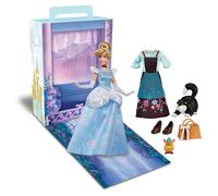 Disney Store Official Princess Story Doll (Cinderella) 11 Inches Includes Coloring Book and Additional Dress Princess Doll in Classic Outf