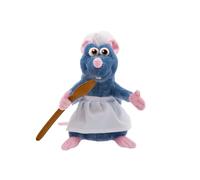 Disney Store Official Ratatouille - Peluche de rata Master Chef Remy con sombrero de chef y delantal, tela de felpa suave, cuchara de fieltro, escultura detallada, características bordadas, pequeño 9