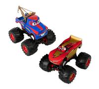 Disney Store Official Set camión Monstruo a Escala Callo Bobín y Autómata, Pixar Cars