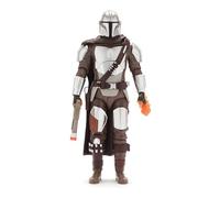 Disney Store Official, Star Wars, el Mandaloriano, Figura de acción parlante con lanzallamas con luz, Efectos de Sonido y Voz, 33 cm, muñeco posable