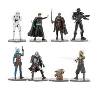 Disney Store Official, Star Wars The Mandalorian, DIN Djarin, Grogu, Ahsoka, Luke Skywalker, Set de Juego de figuritas, 28 נ28 נ10 cm, Conjunto de muñecos coleccionables