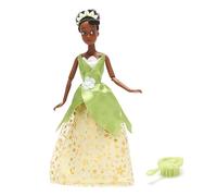Disney Store Official, Tiana y el Sapo, Tiana, muñeca clásica, 29 cm, muñeca de Princesa Disney Totalmente posable con un Elegante Vestido, Incluye Cepillo de Juguete, para Mayores de 3 años