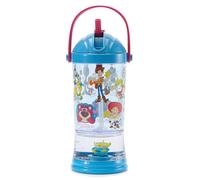 Disney Store Official, Toy Story, vaso con pajita y bola de nieve, 310 ml, 19 cm de alto, base de purpurina con figura de alien, ilustración de Woody y Jessie, adecuada para mayores de 4