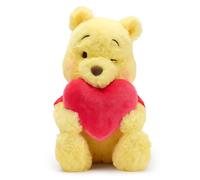 Disney Store Official, Winnie The Pooh, Mediano, colección Dakko, Peluche de Osito con corazón, 22,5 cm, para Todas Las Edades