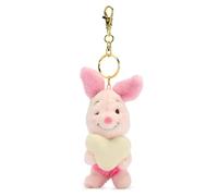 Disney Store Official, Winnie The Pooh, Piglet, pequeño, Llavero con Peluche de Cerdito con corazón, 8 cm, Accesorio para Bolsos y Mochilas, a Partir de 3 años